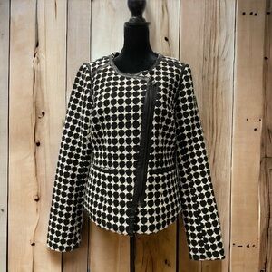 Kensie Black and White Moto jacket size S